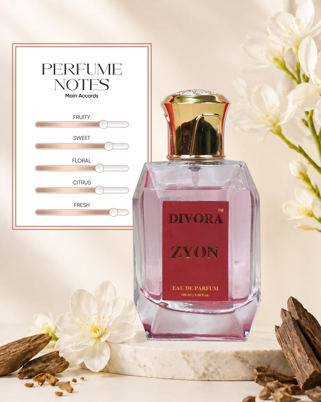 ZYON Eau De Parfum | Fruity Floral Luxury Fragrance